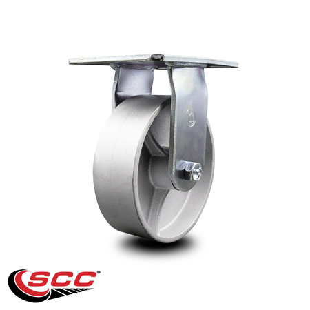 Service Caster 6 Inch Heavy Duty Top Plate Semi Steel Rigid Caster with Roller Bearing SCC SCC-35R620-SSR